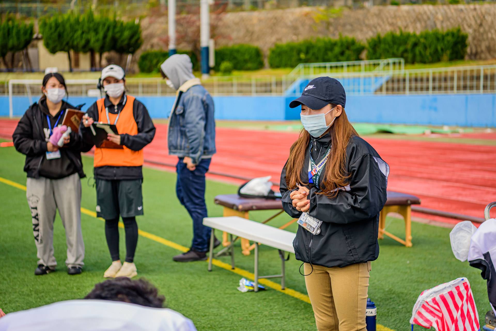 Yui Sawaki is working with the Kansai Gaidai University Lynx in a role similar to that of a general manager on a pro team. | RYO KYOTA
