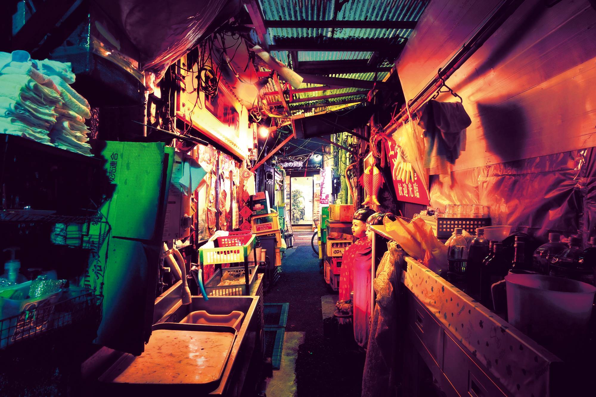 A crowded alley in Shinjuku’s labyrinthine Kabukicho, an entertainment and more recent (compared to Yoshiwara) red-light district that remains open 24 hours a day. | HISAKI KUROSAWA 