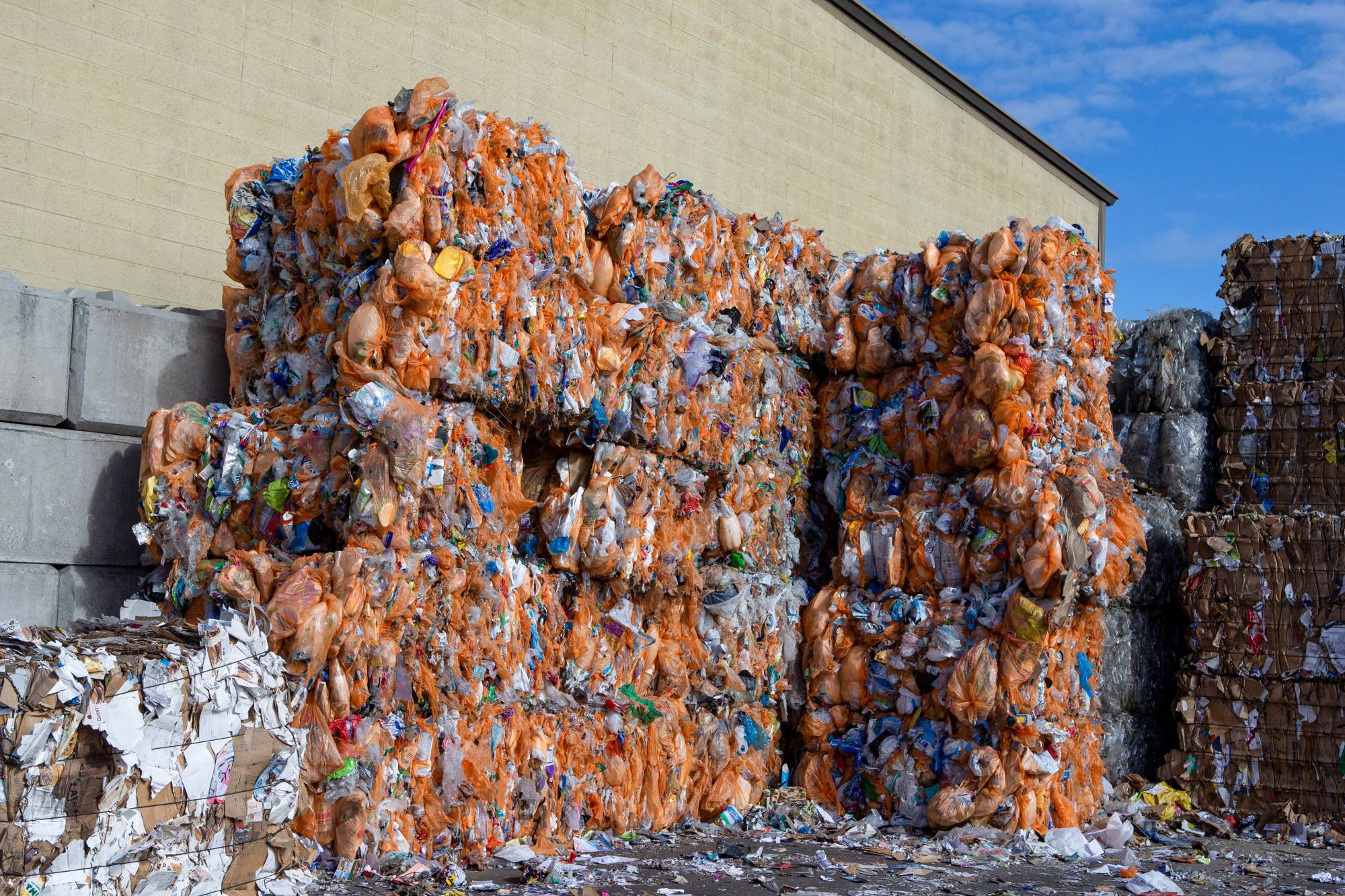 Orange Hefty Energy Bags piling up in Boise instead of being