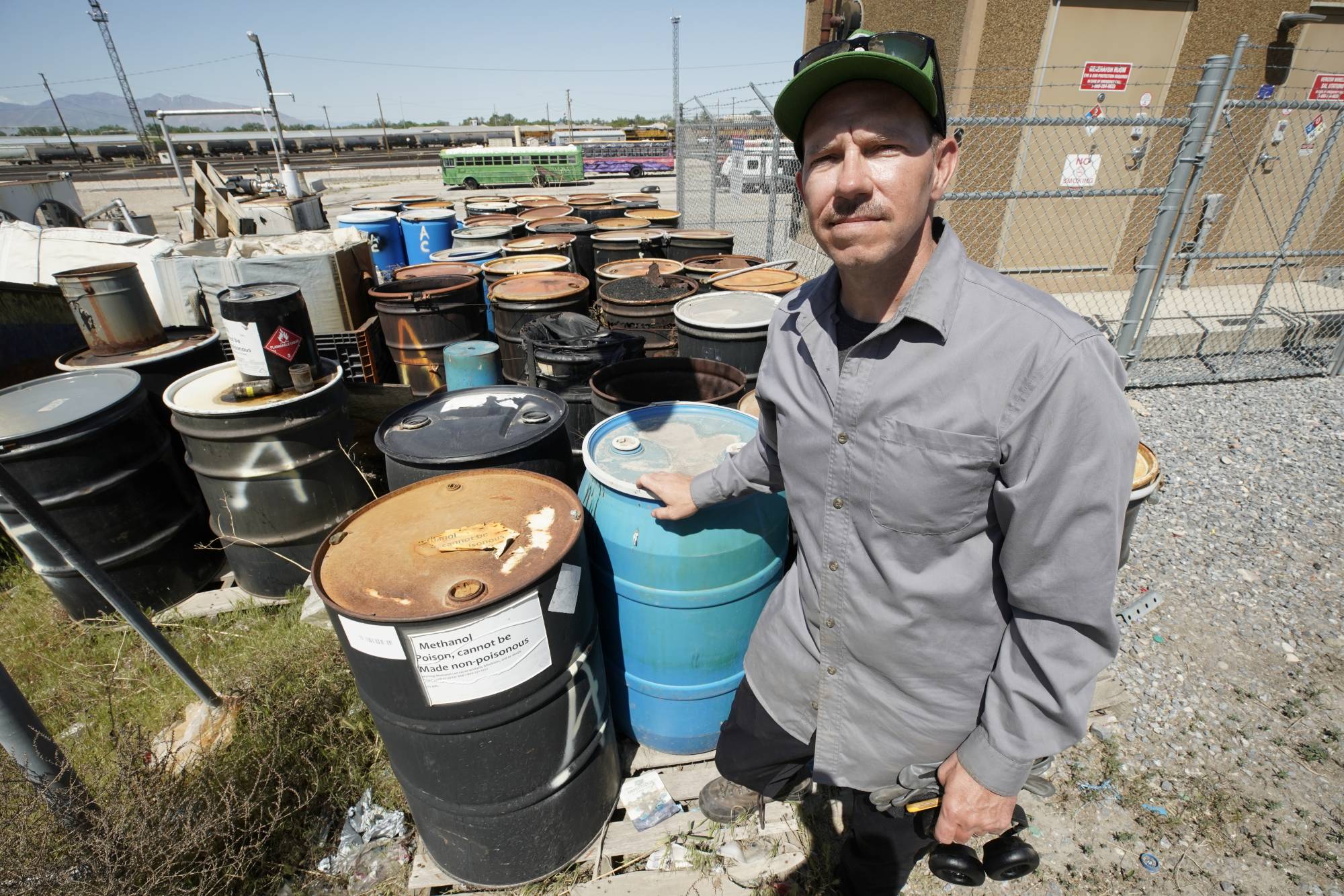 Jeremiah Bates complained to the the local fire marshal about the detritus piling up at recycling firm Renewlogy Technologies, next to his tire shop in Salt Lake City, Utah. | REUTERS