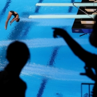 Hailey Hernandez of the United States in action during the women\'s 3-meter springboard semifinal | REUTERS