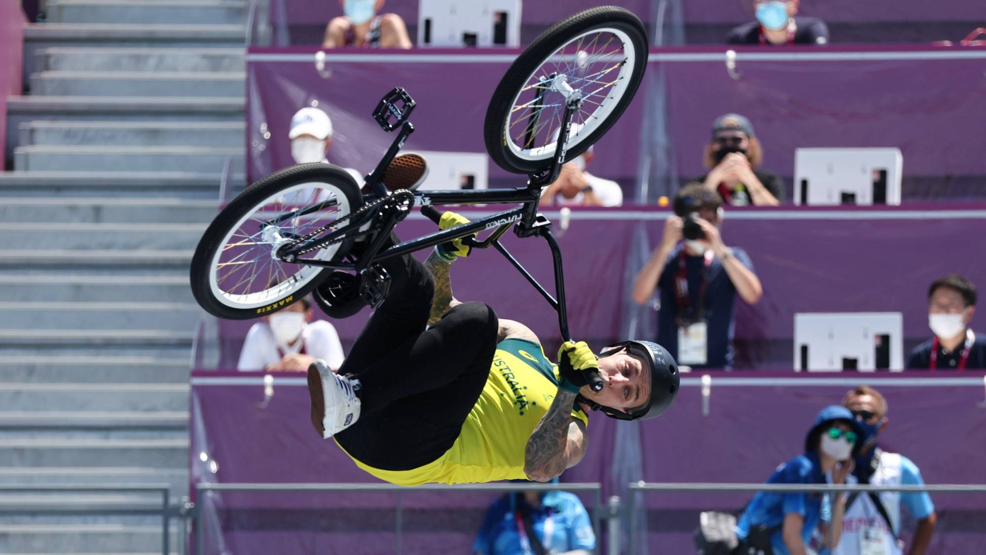 Thrills spills and gravity defying tricks as BMX freestyle debuts