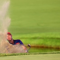 Collin Morikawa of the United States in action during the bronze medal play-off for men\'s individual golf at Kasumigaseki Country Club. | REUTERS