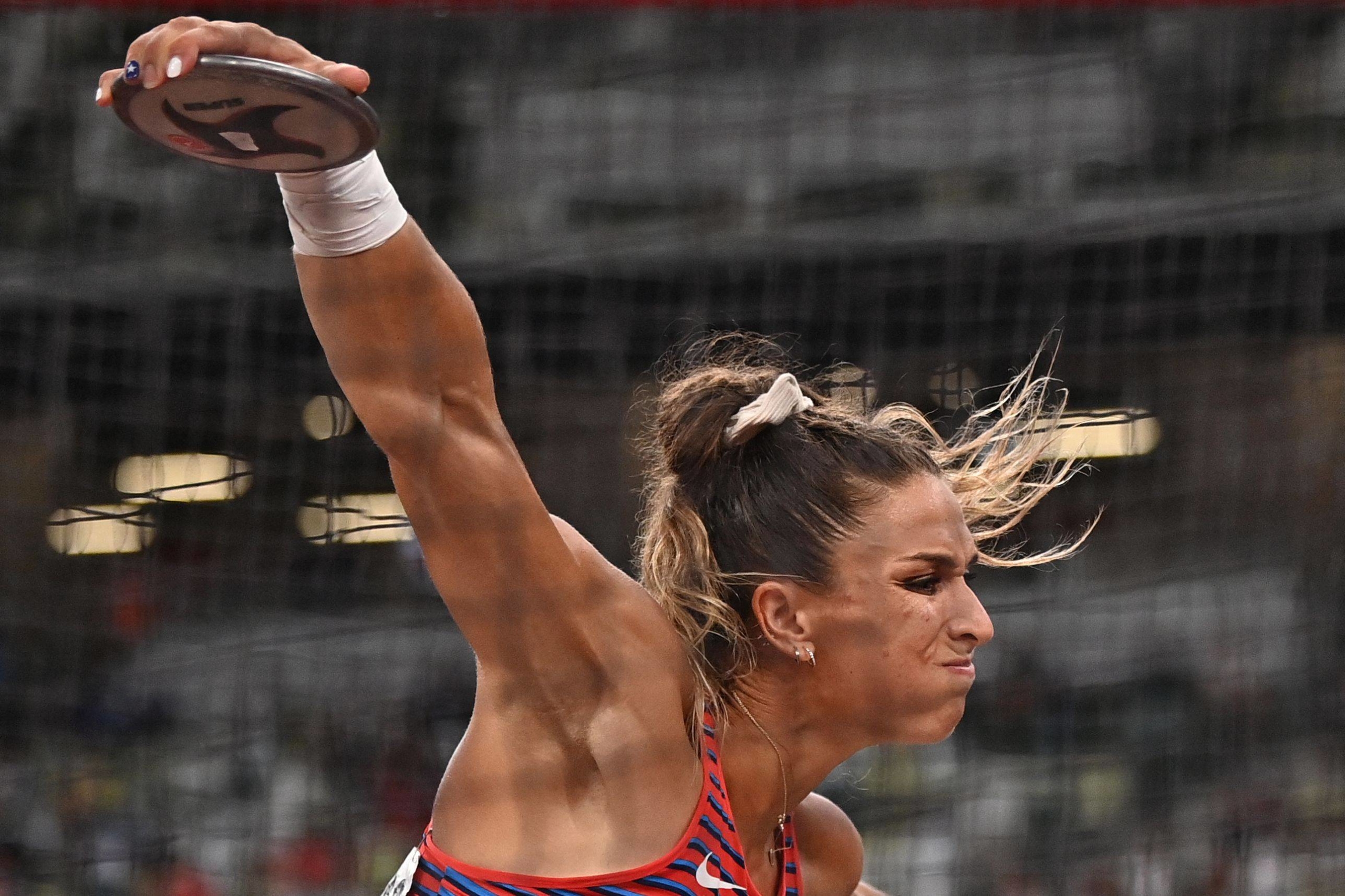U.S.'s Valarie Allman during in the women's discus throw final | AFP-JIJI