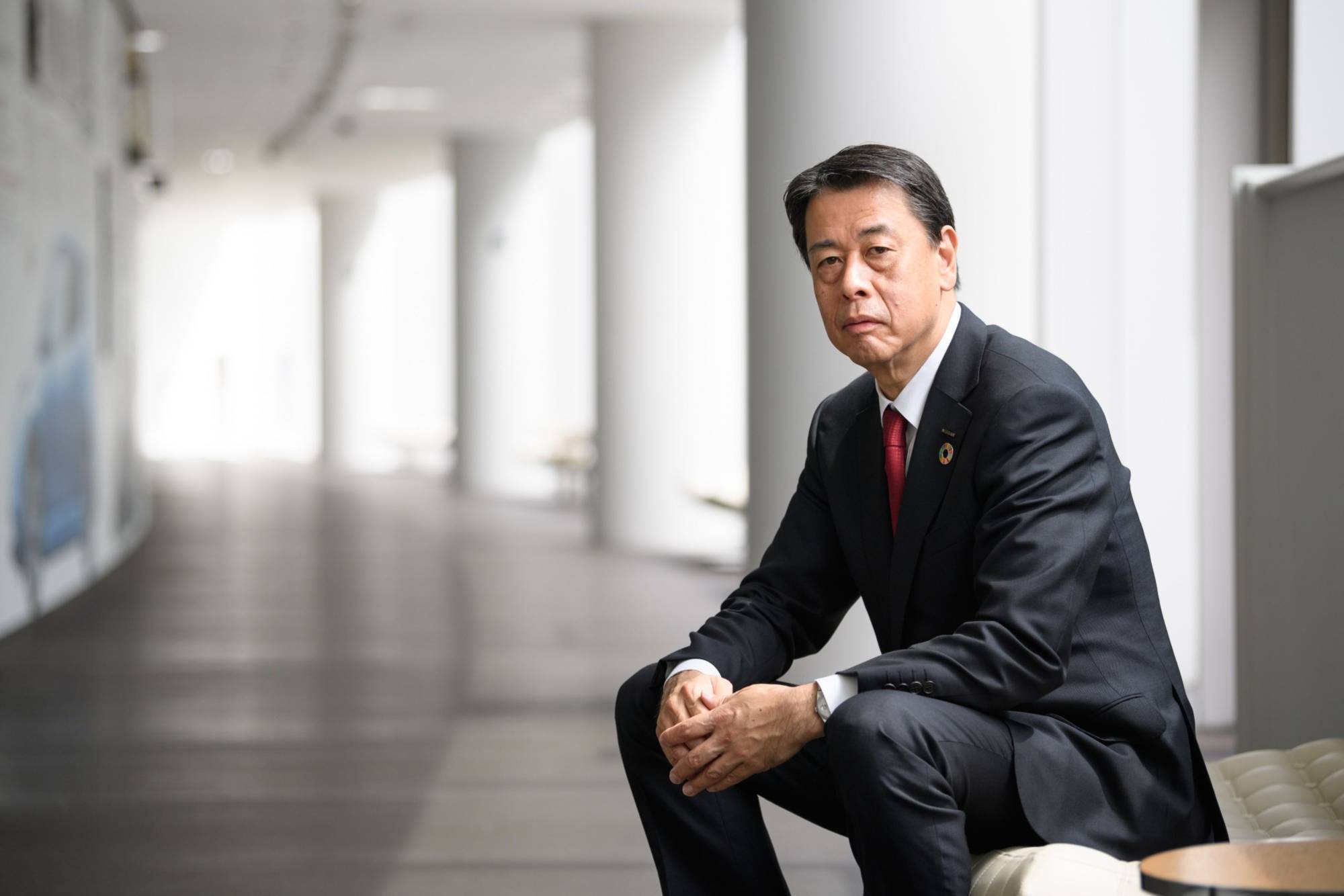 Nissan Motor Co. CEO Makoto Uchida at the company's headquarters in Yokohama | Bloomberg
