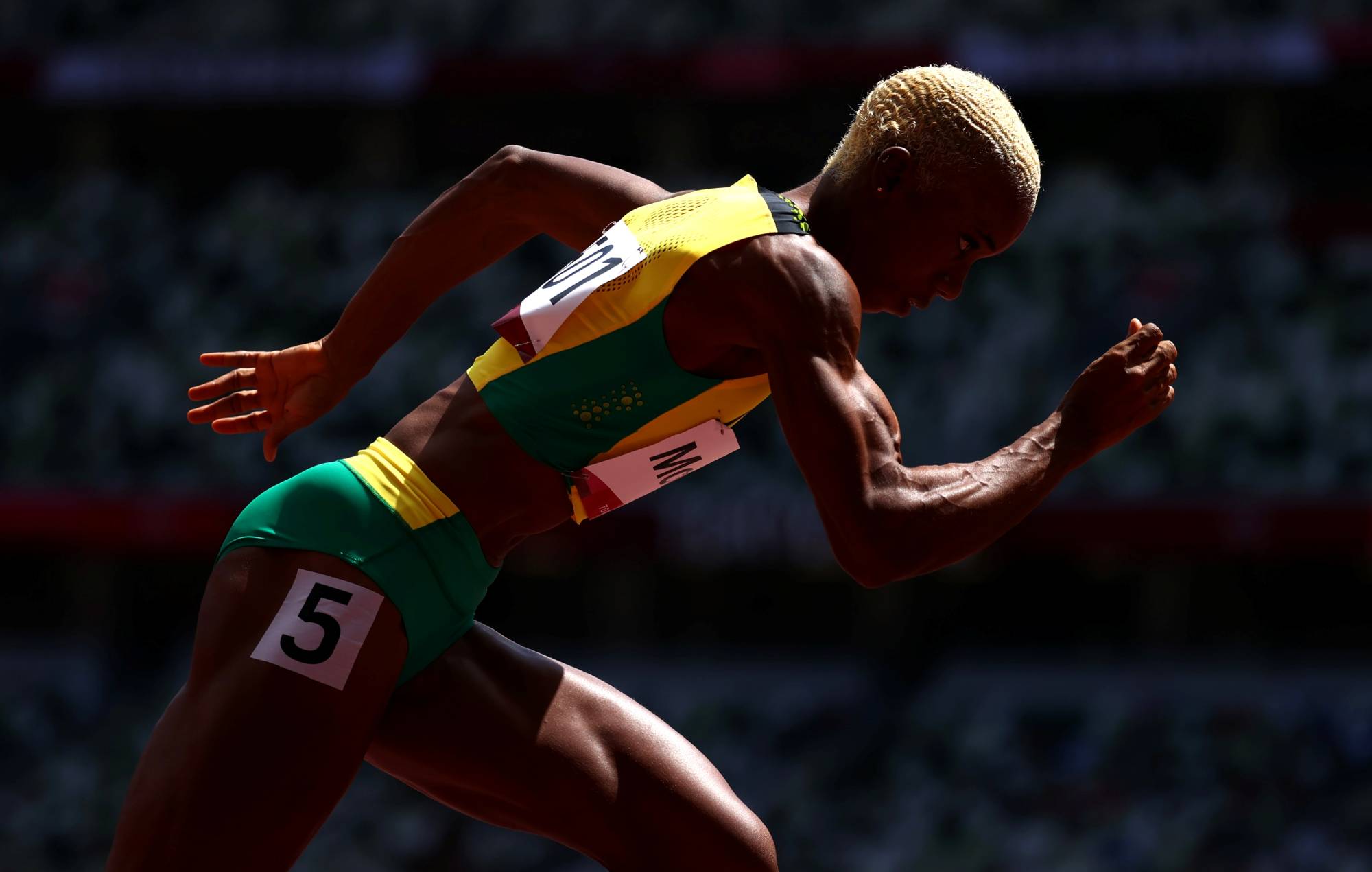 Jamaica's Candice McLeod in action in Heat 4 of the women's 400-meter | REUTERS