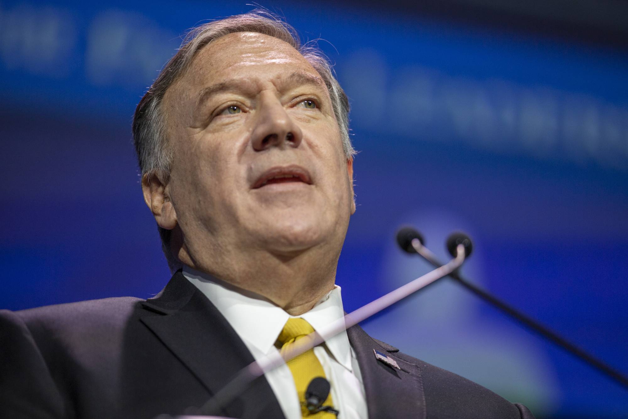 Mike Pompeo, through his lawyer, said he had no recollection of receiving a bottle of whiskey as a gift from Japan.  | BLOOMBERG 