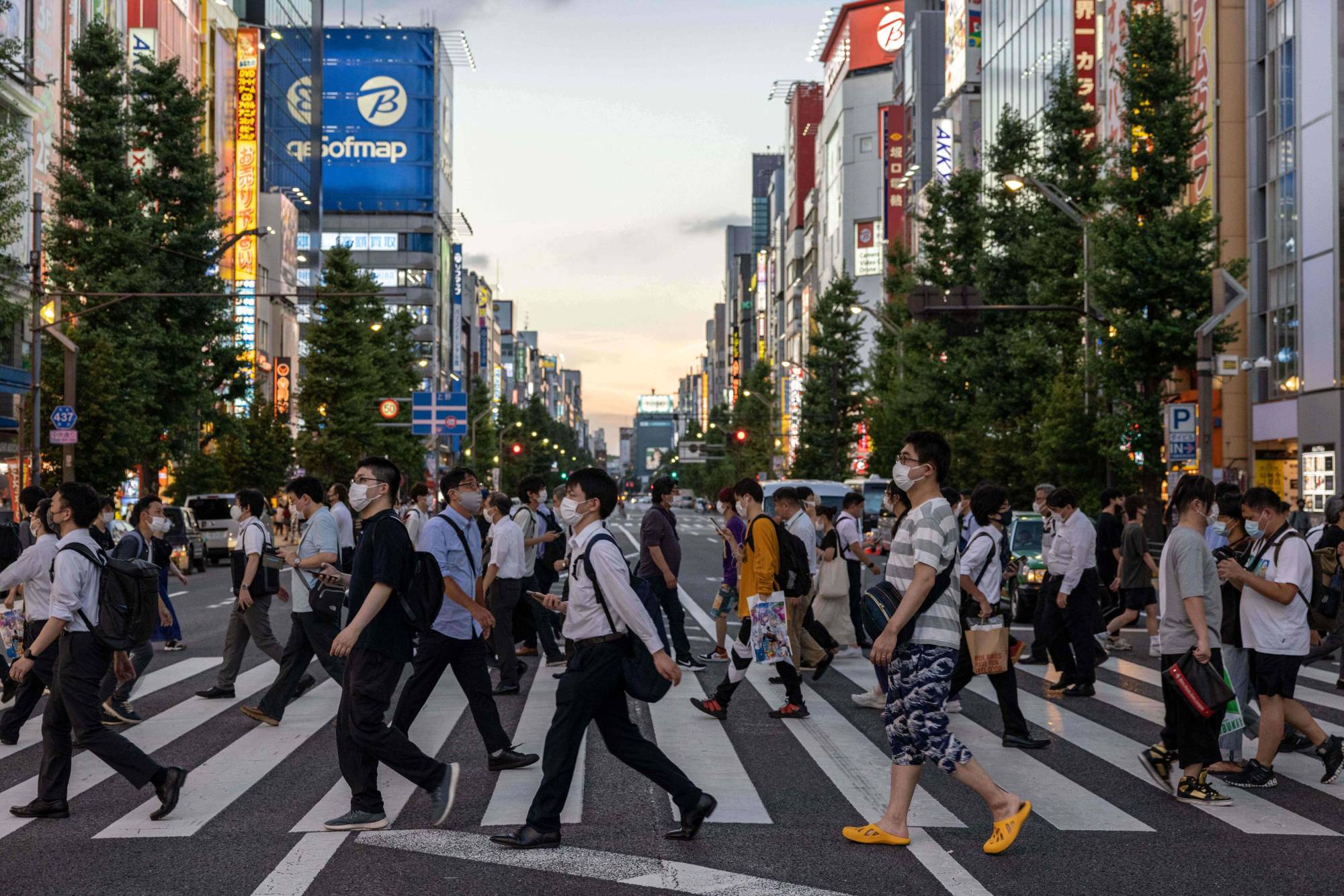The streets in Tokyo's Akiharaba district on Wednesday | AFP-JIJI