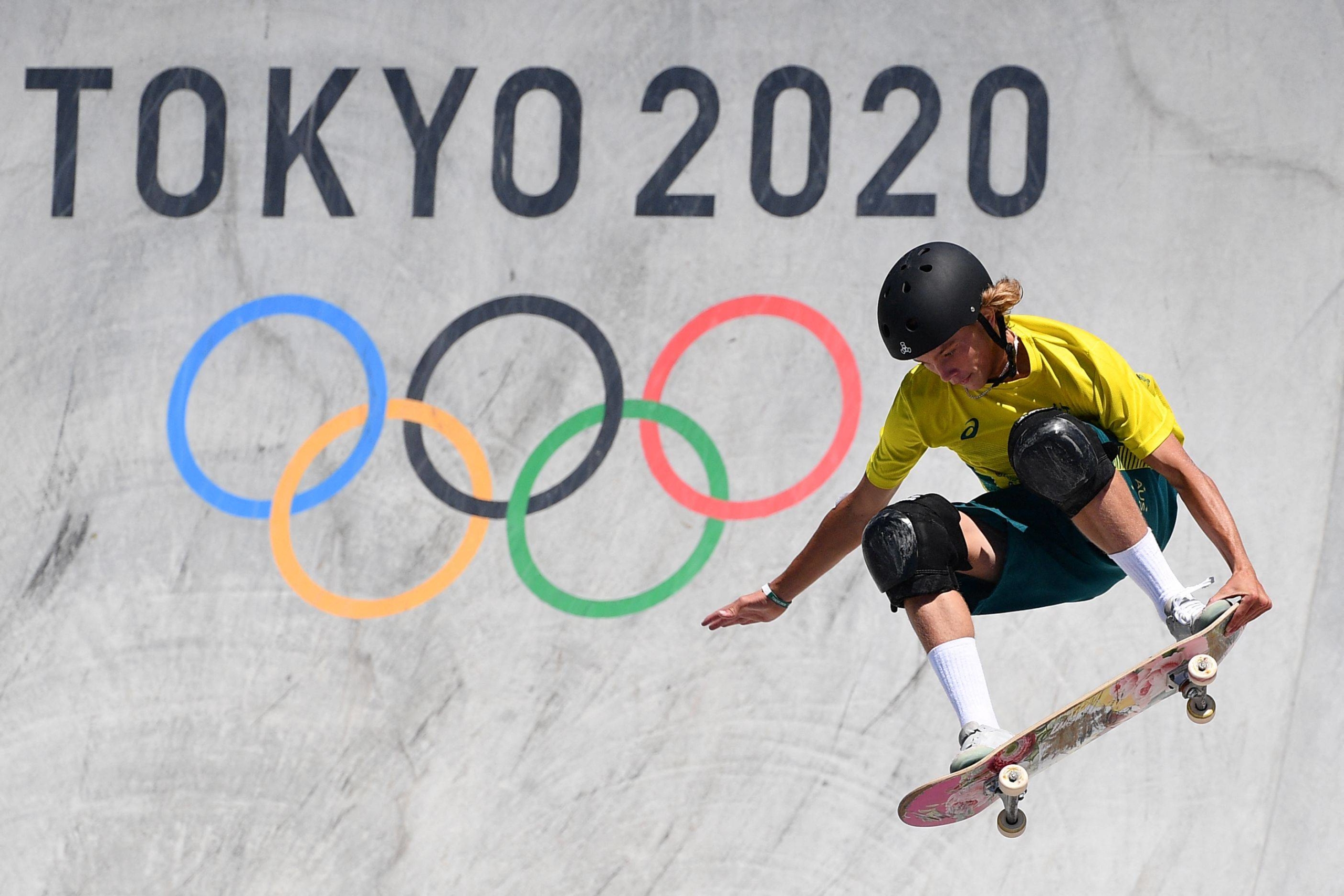 Australia's Keegan Palmer competes in the men's park preliminary heats | AFP-JIJI