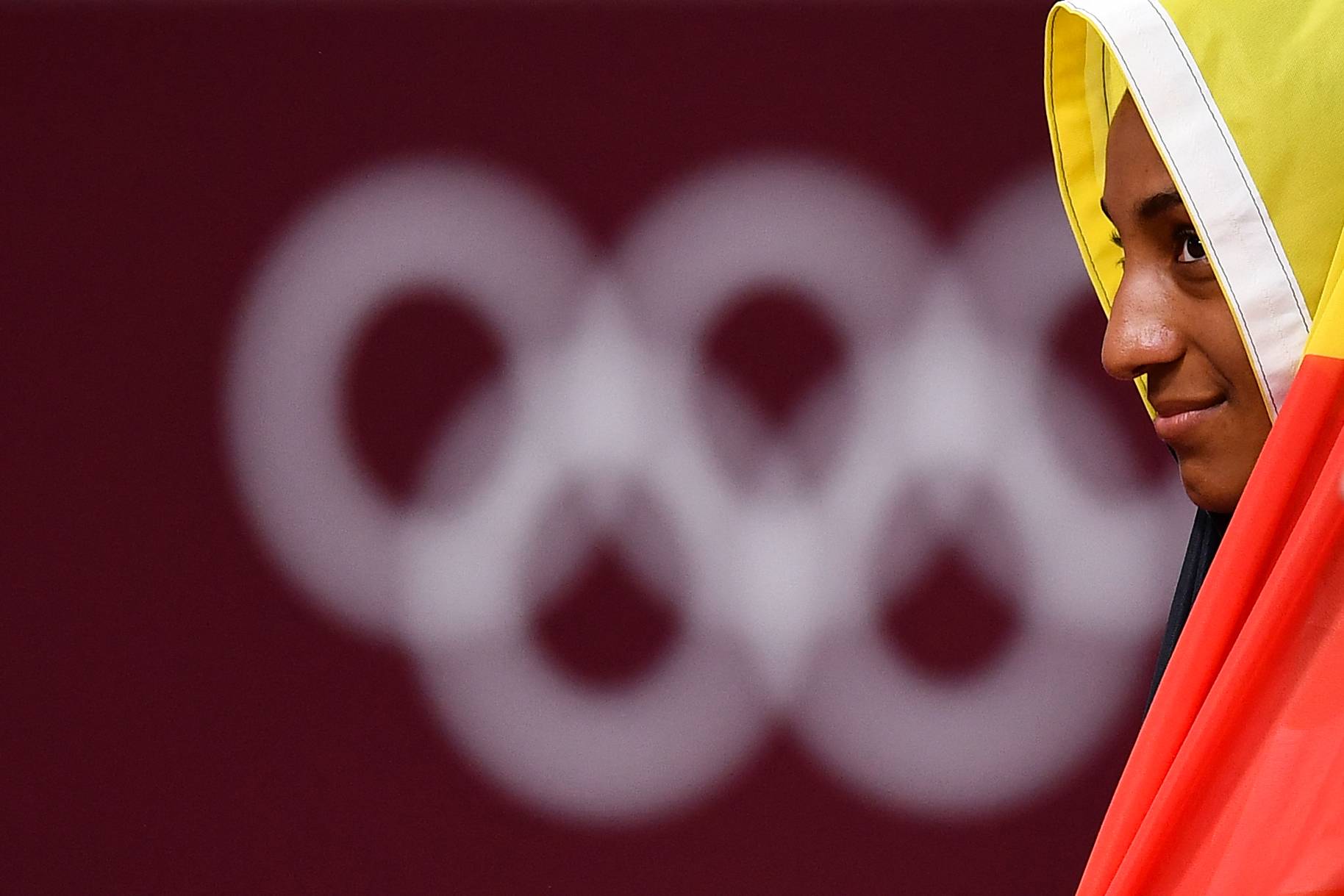 Belgium's Nafissatou Thiam after winning the women's heptathlon | AFP-JIJI