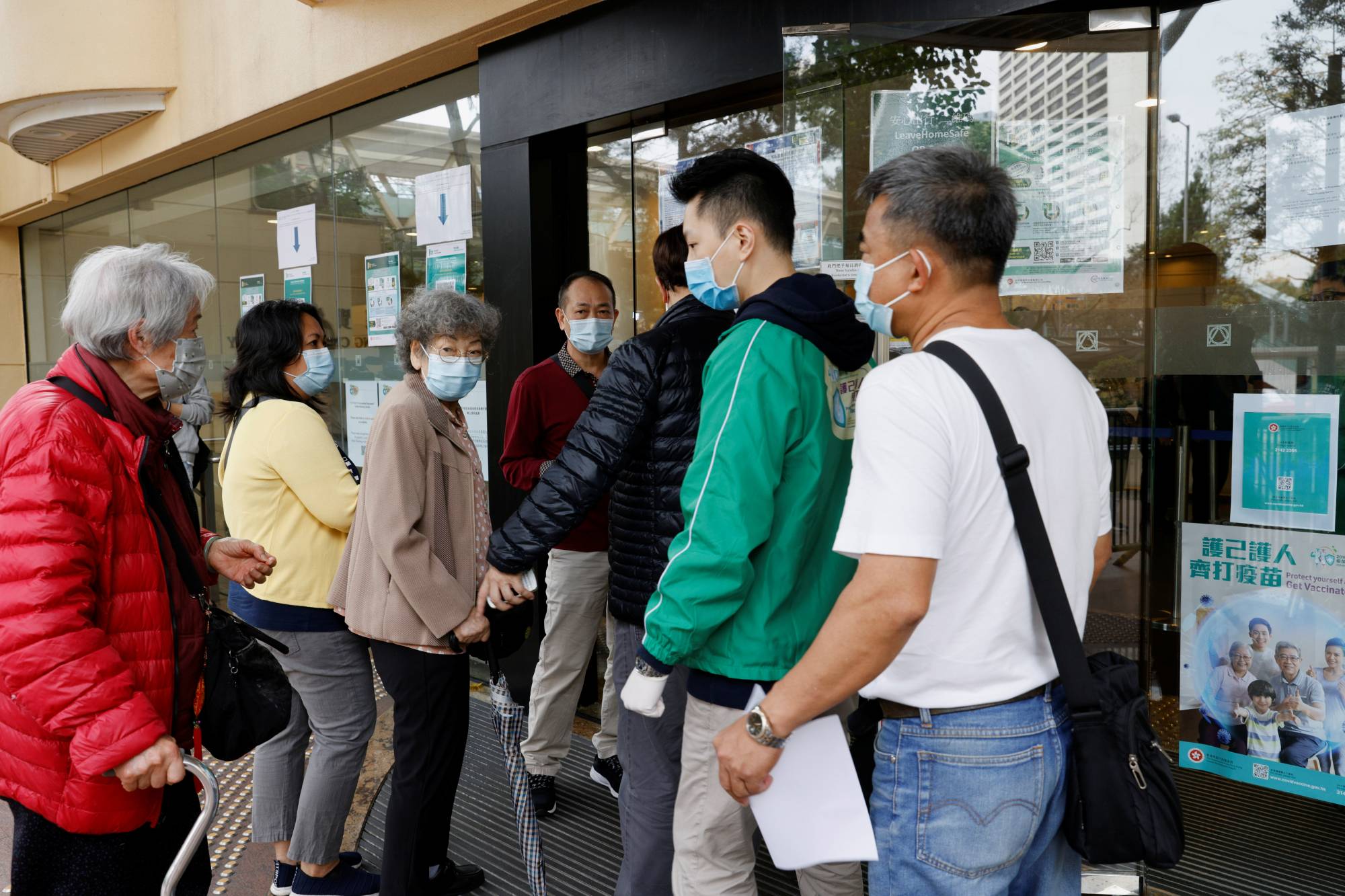 A vaccination center in Hong Kong in February | Reuters 
