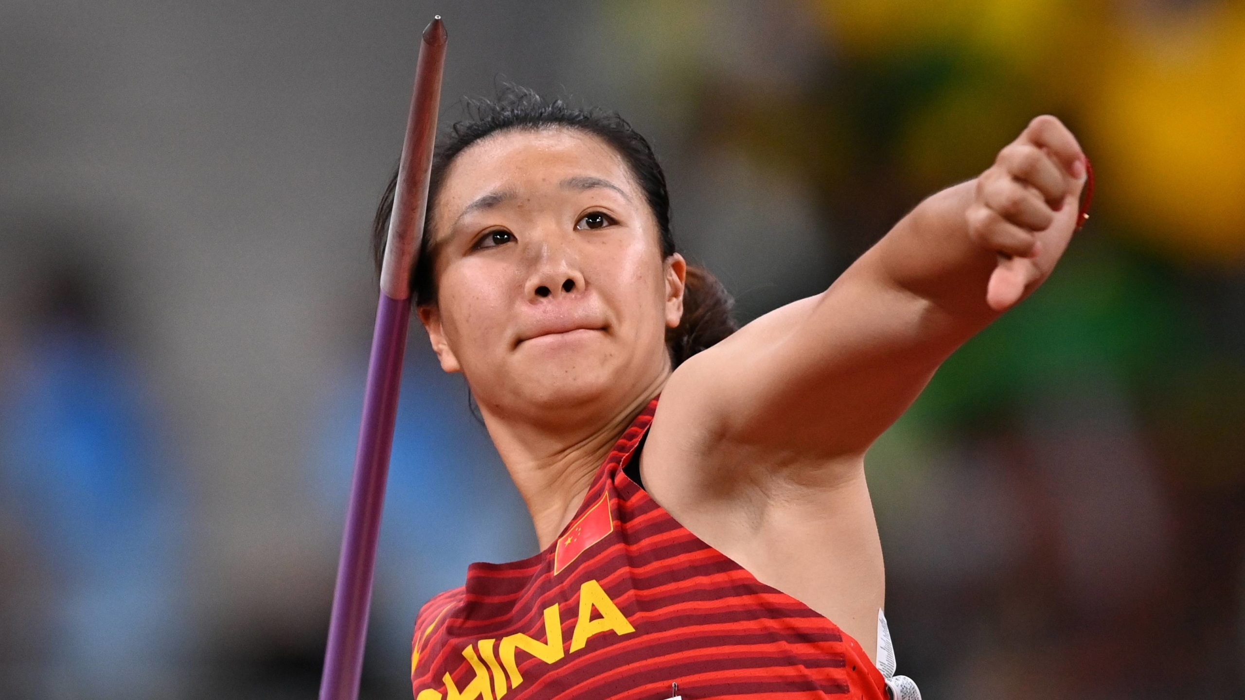 Liu Shiying of China in action during the women's javelin throw final | REUTERS