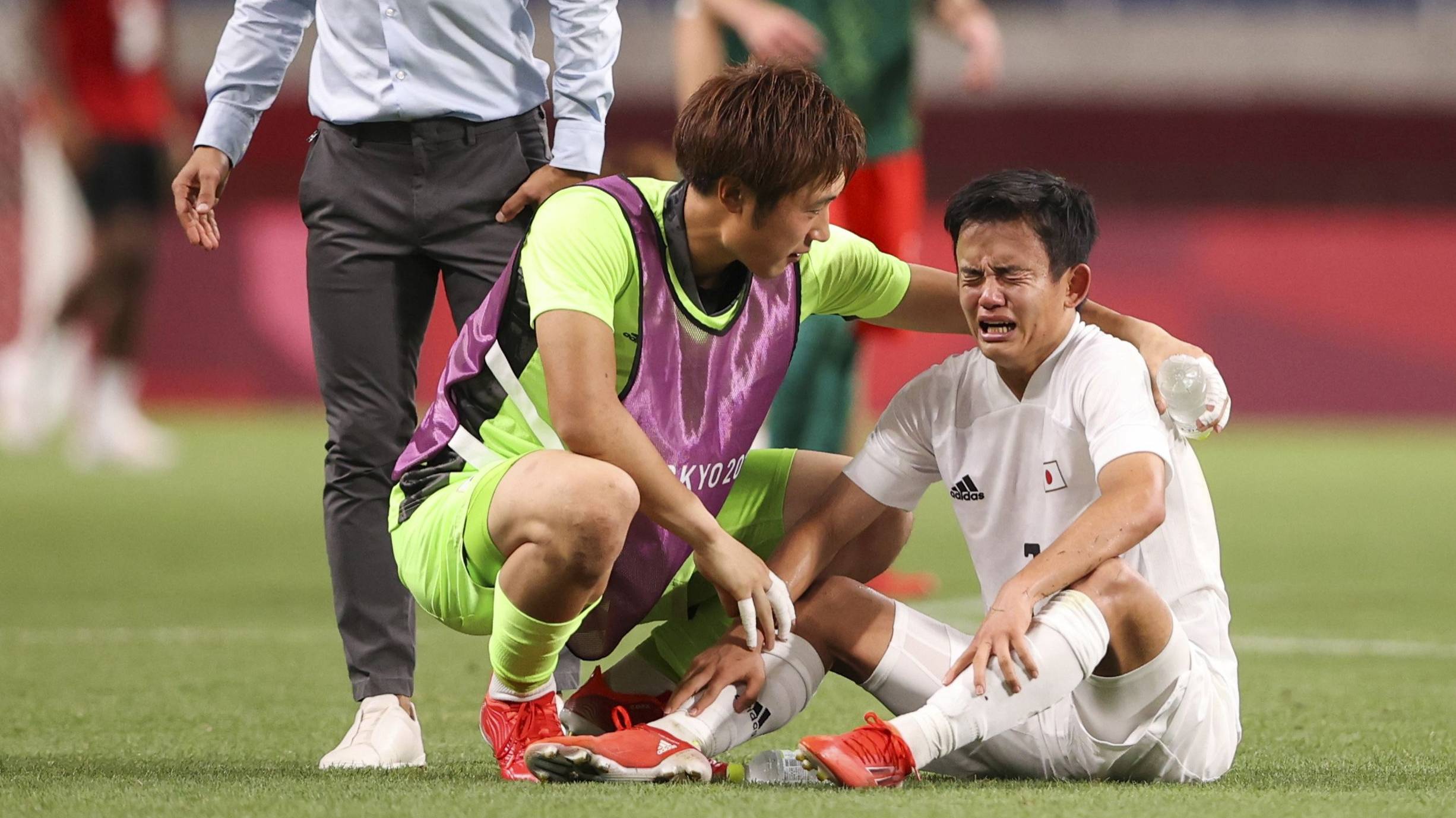 Takefusa Kubo reacts after Japan lost the bronze medal match to Mexico | REUTERS