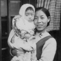 Shizuko Terao holds her son Okiharu in 1939. | COURTESY OF OKIHARU TERAO
