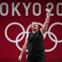 Weightlifter Laurel Hubbard of New Zealand became the first openly transgender woman to participate in the Olympics. | DOUG MILLS / THE NEW YORK TIMES