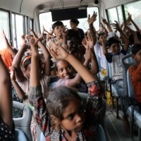 A TejasAsia class on a \'Hope Bus\' on Monday | REUTERS 