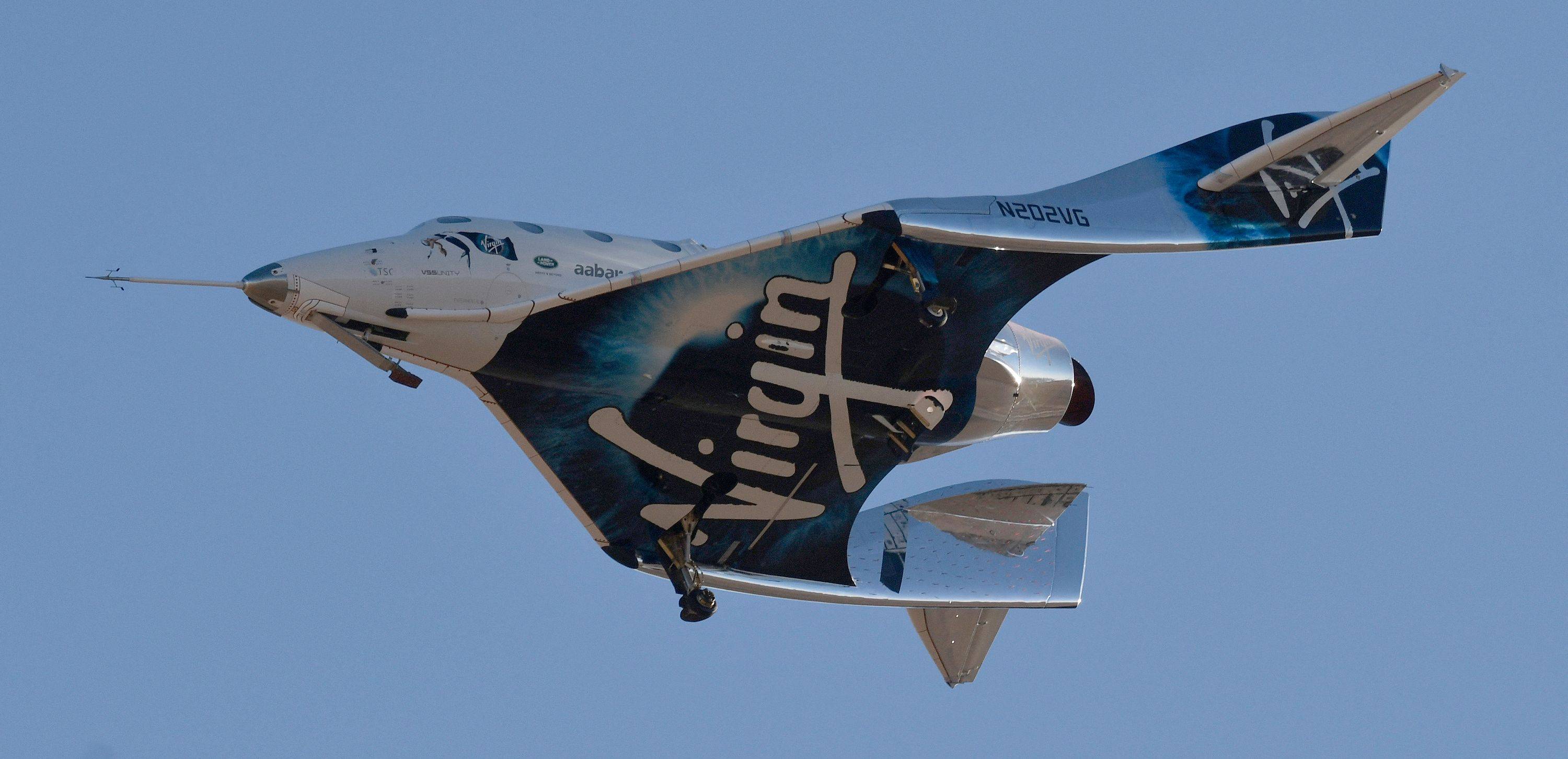 Virgin Galactic's VSS Unity comes in for a landing after a suborbital test flight in 2018. | AFP-JIJI