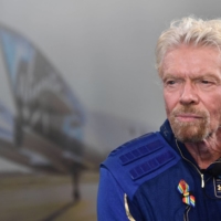 Richard Branson speaks after he flew into space aboard a Virgin Galactic vessel on July 11.  | AFP-JIJI