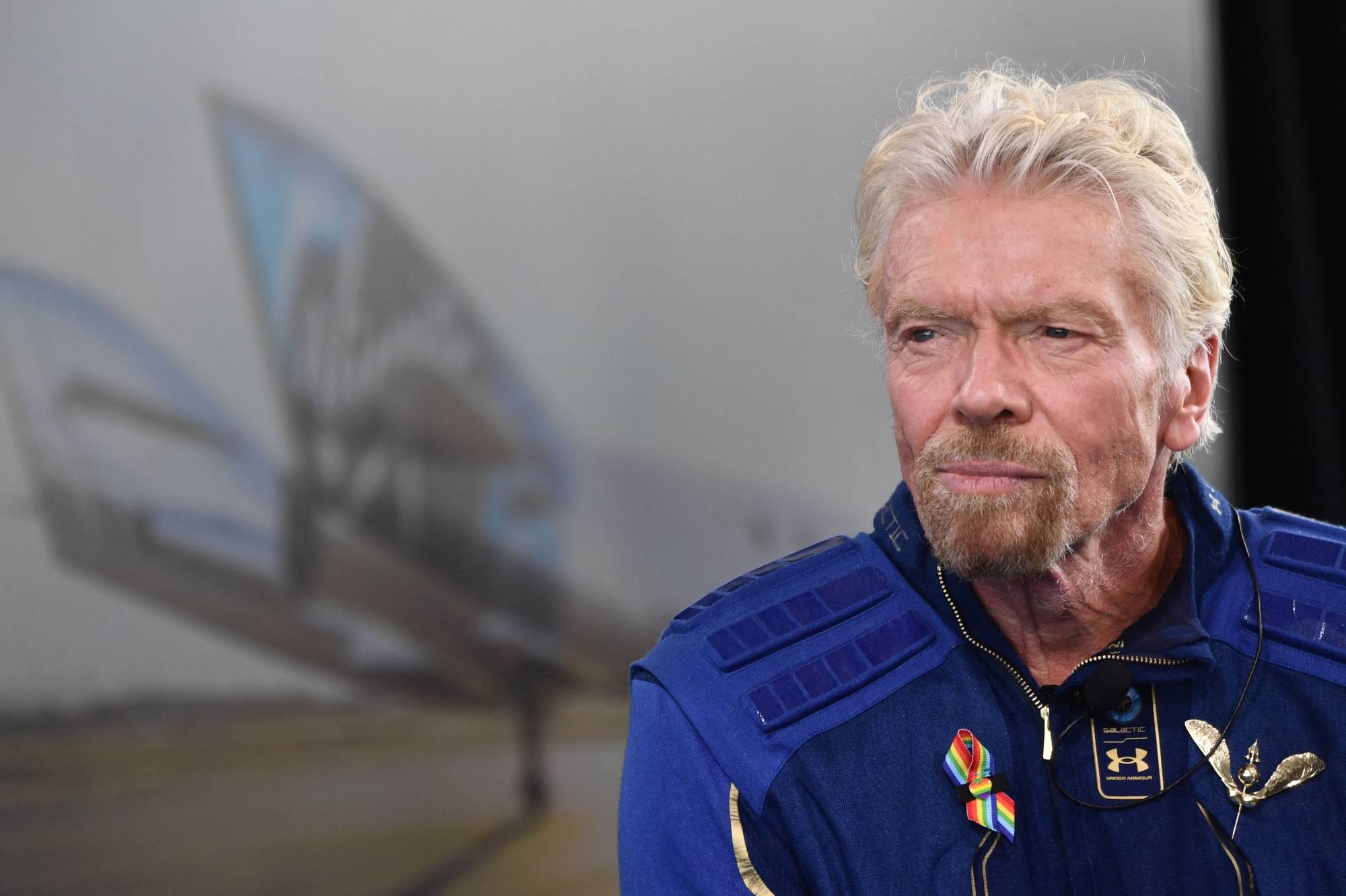 Richard Branson speaks after he flew into space aboard a Virgin Galactic vessel on July 11. | AFP-JIJI