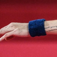 A tattoo on the arm of South Korean table tennis athlete Lee Sang-su  | AFP-JIJI