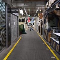 A near-deserted market in Melbourne on Friday  | AFP-JIJI