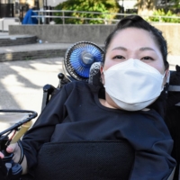 Mari Nagaoka, a power wheelchair soccer player in Yokohama, confesses to mixed feelings about the Paralympics.  | TOMOHIRO OSAKI
