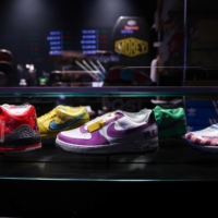 Nike Inc. trainers on display in London | BLOOMBERG