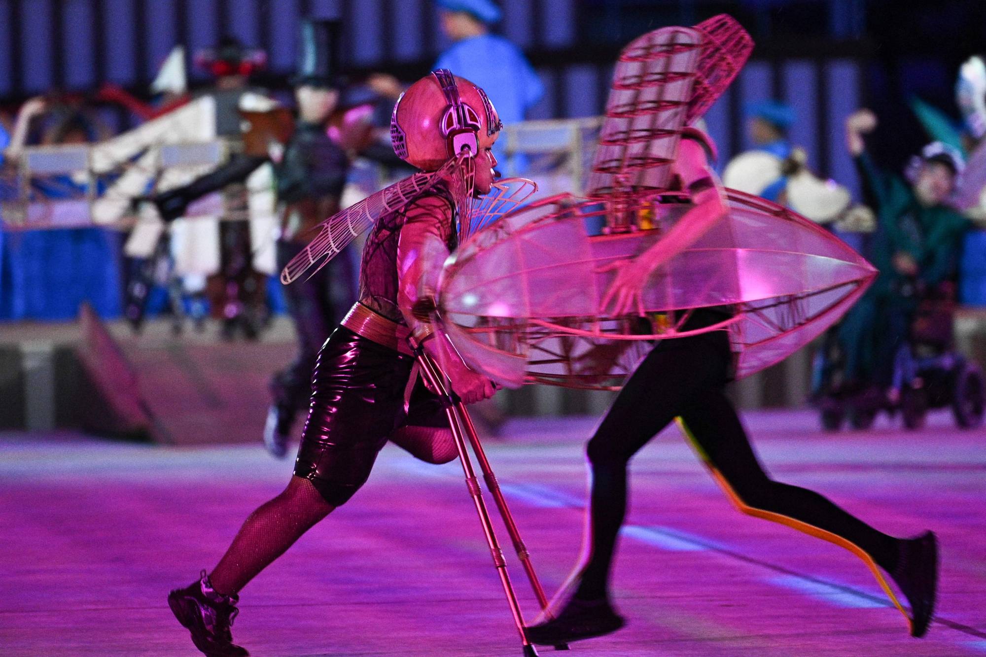Performers take part in the opening ceremony for the 2020 Tokyo Paralympics | AFP-JIJI