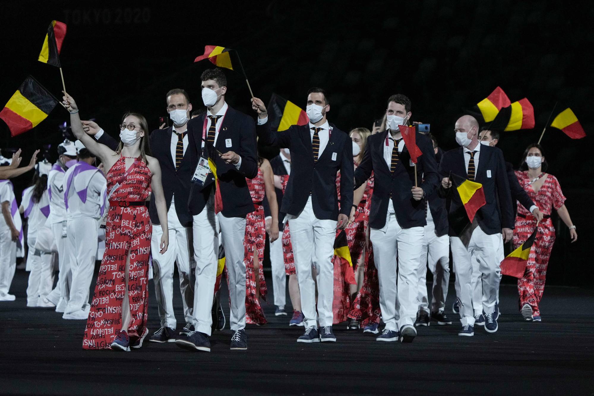 Athletes from Team Belgium's delegation | AFP-JIJI
