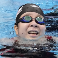 Miyuki Yamada after winning silver in women’s 100-meter backstroke S2 class, Japan\'s first medal of the Paralympic Games | KYODO