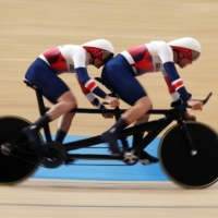 James Ball of Britain in action during a men\'s B 4000m individual pursuit qualifying heat | REUTERS