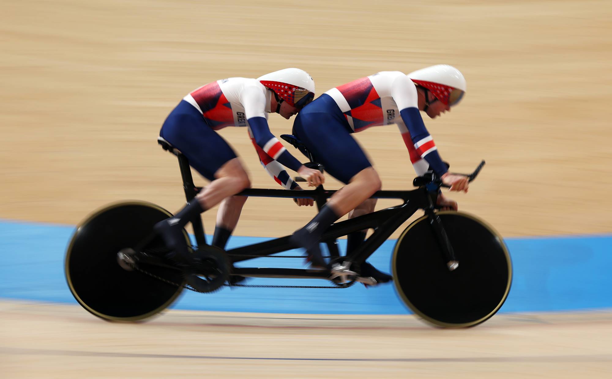 James Ball of Britain in action during a men's B 4000m individual pursuit qualifying heat | REUTERS