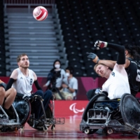 Men\'s wheelchair rugby match between Britain and New Zealand  | AFP-JIJI