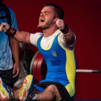 Ukraine\'s Kostiantyn Panasiuk in the men\'s -54 kg powerlifting competition | AFP-JIJI