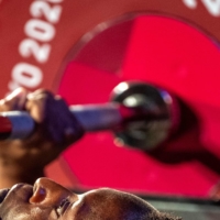 Cameroon\'s Mimozette Nghamsi Fotie competes in the women\'s -45kg powerlifting competition  | AFP-JIJI