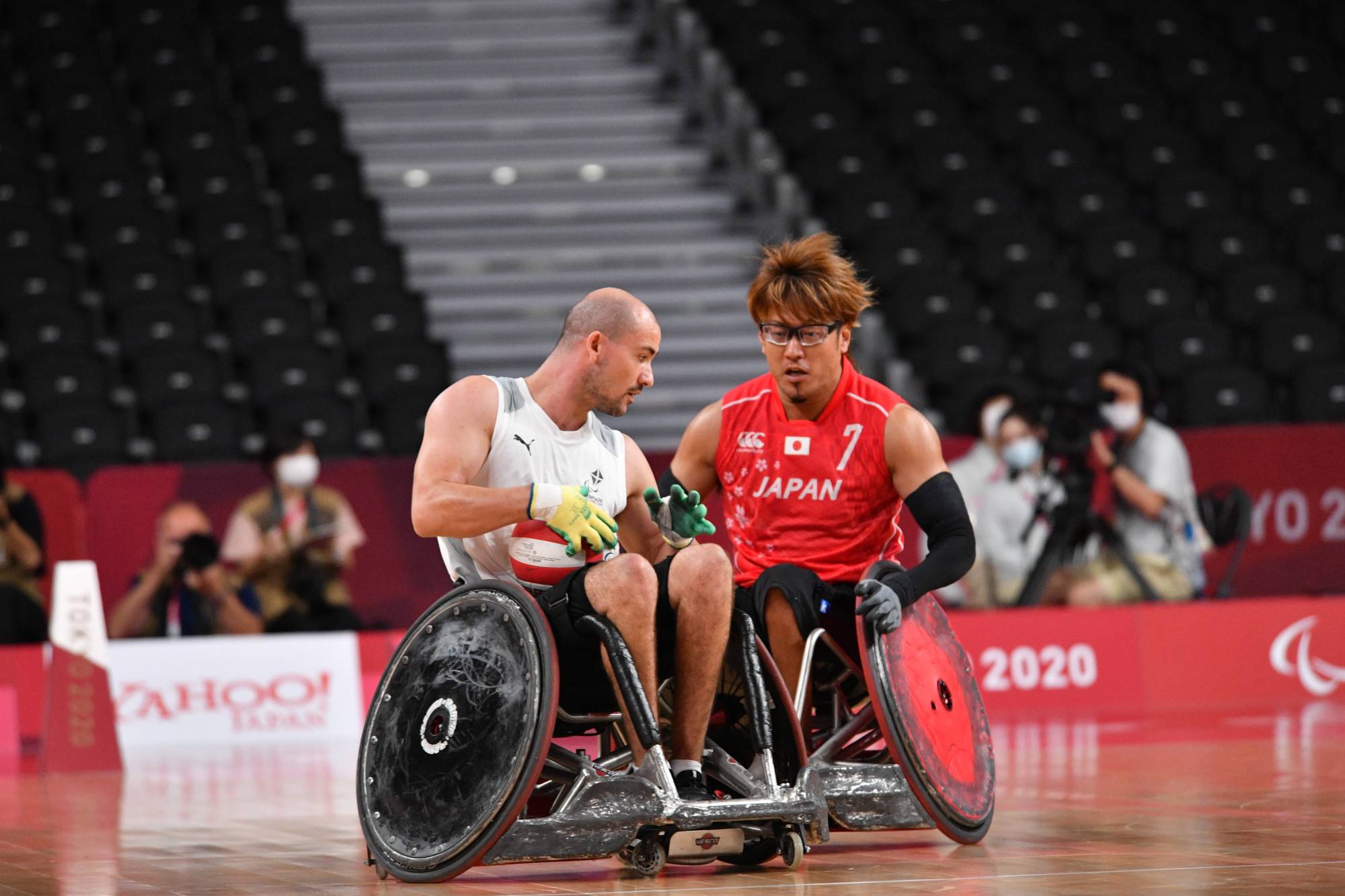 Daisuke Ikezaki pursues a Danish player during Japan's win over Denmark | DAN ORLOWITZ 