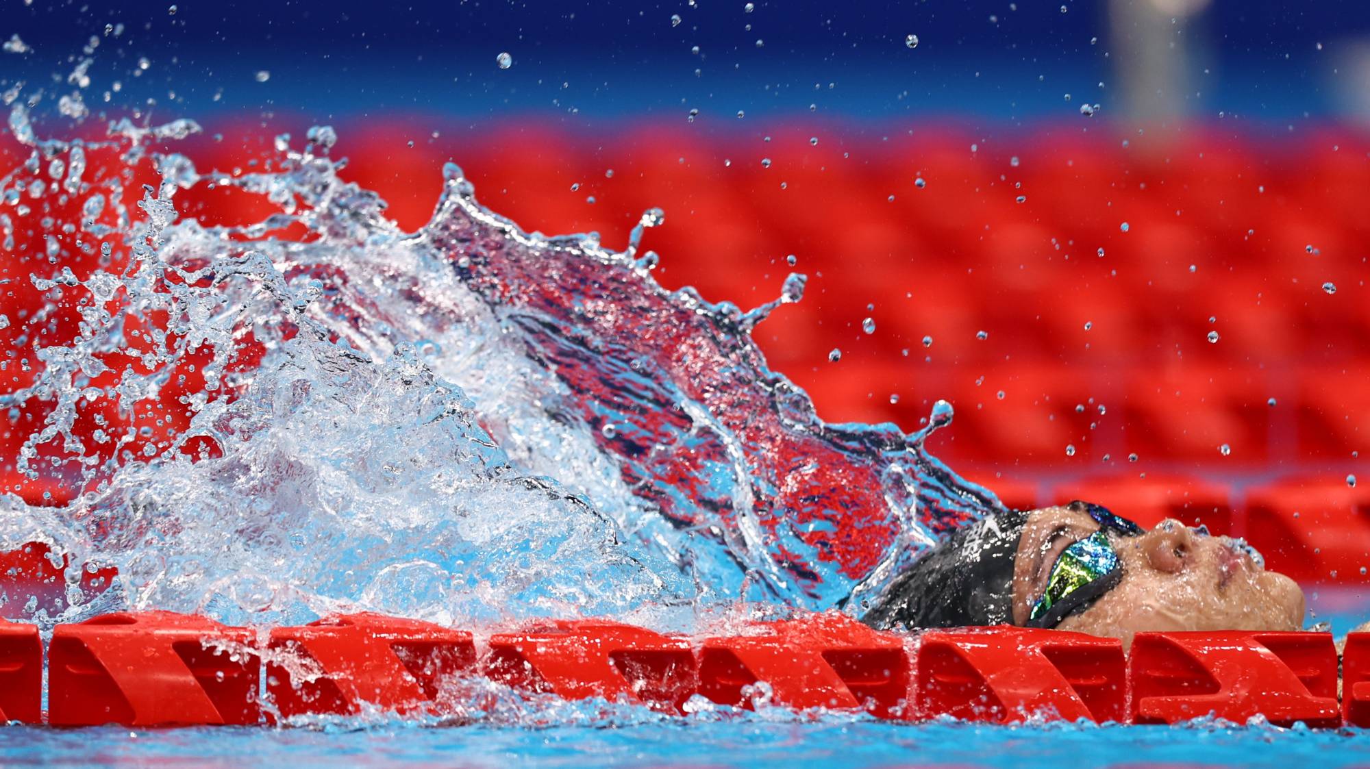 Tupou Neiufi of New Zealand in action during the women's S8 100-meter backstroke | REUTERS