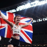 Sophie Hahn of Britain celebrates after winning gold the women\'s T38 100 meters.  | REUTERS