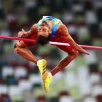 India\'s Ram Pal in action in the men\'s T47 high jump. | REUTERS