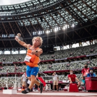 The Netherlands\' Take Zonneveld competes in final of the the men\'s F40 shot put. | AFP-JIJI
