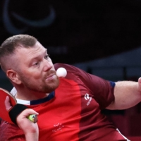 France\'s Fabien Lamirault in action in the gold medal match of the men\'s singles table tennis class 2 | REUTERS