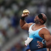 Guatemala\'s Isaac Leiva Avila in action during the men\'s F11 shot put | REUTERS
