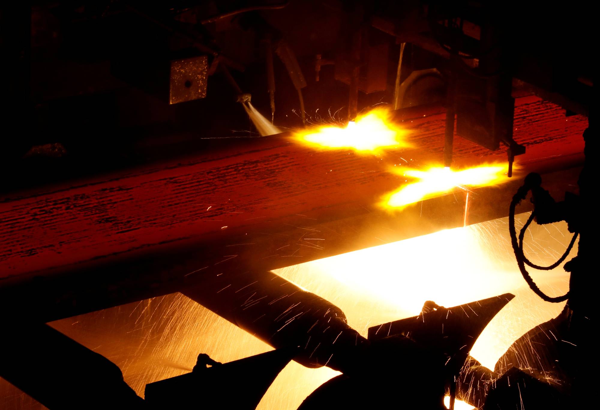 A production line of Nippon Steel & Sumitomo Metal Corp.'s Kimitsu steel plant is pictured in Kimitsu, Chiba Prefecture, in May 2018. | REUTERS