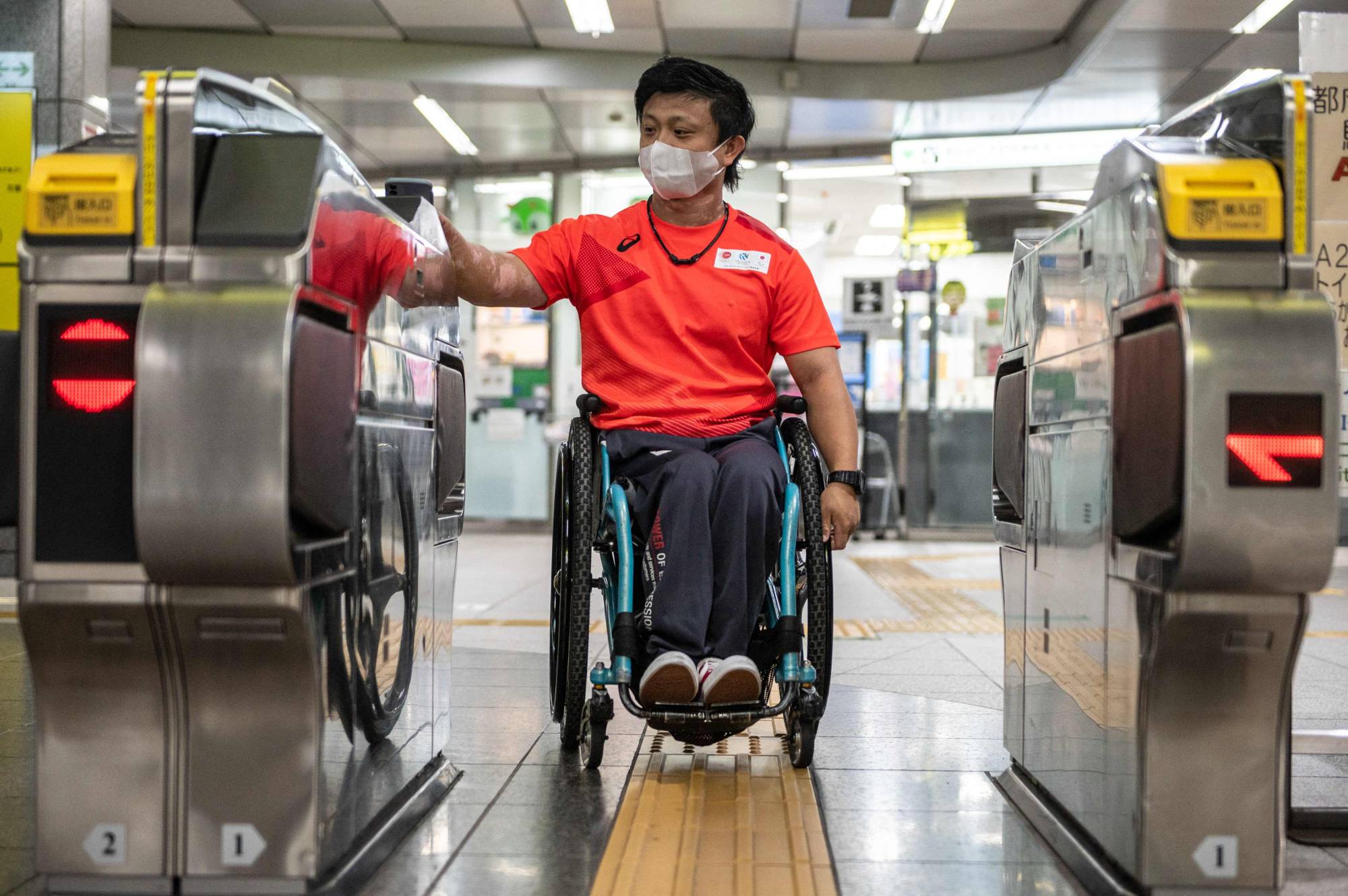 Lawmakers in Japan passed barrier-free legislation in 2006 that obliges developers of new and renovated railway stations to include features such as access ramps, elevators and other barrier-free aids when finalizing construction blueprints. | AFP-JIJI