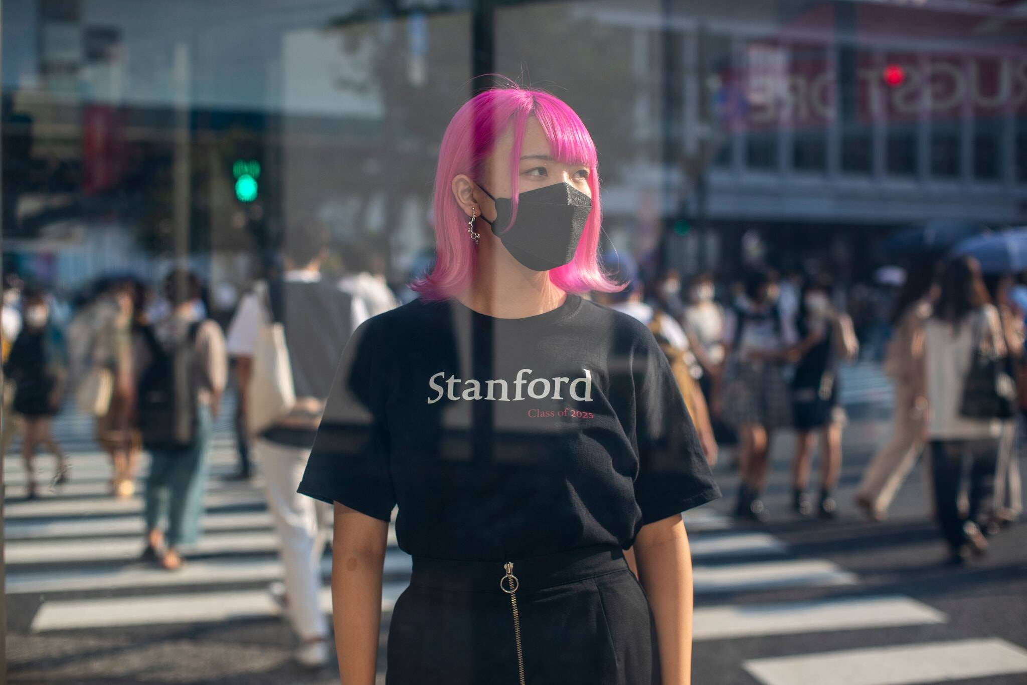 Anna Matsumoto is headed to Stanford to study engineering. A bit of a rebel against Japan’s cultural expectations, she dyed her hair after her graduation. | SHIHO FUKADA / THE NEW YORK TIMES
