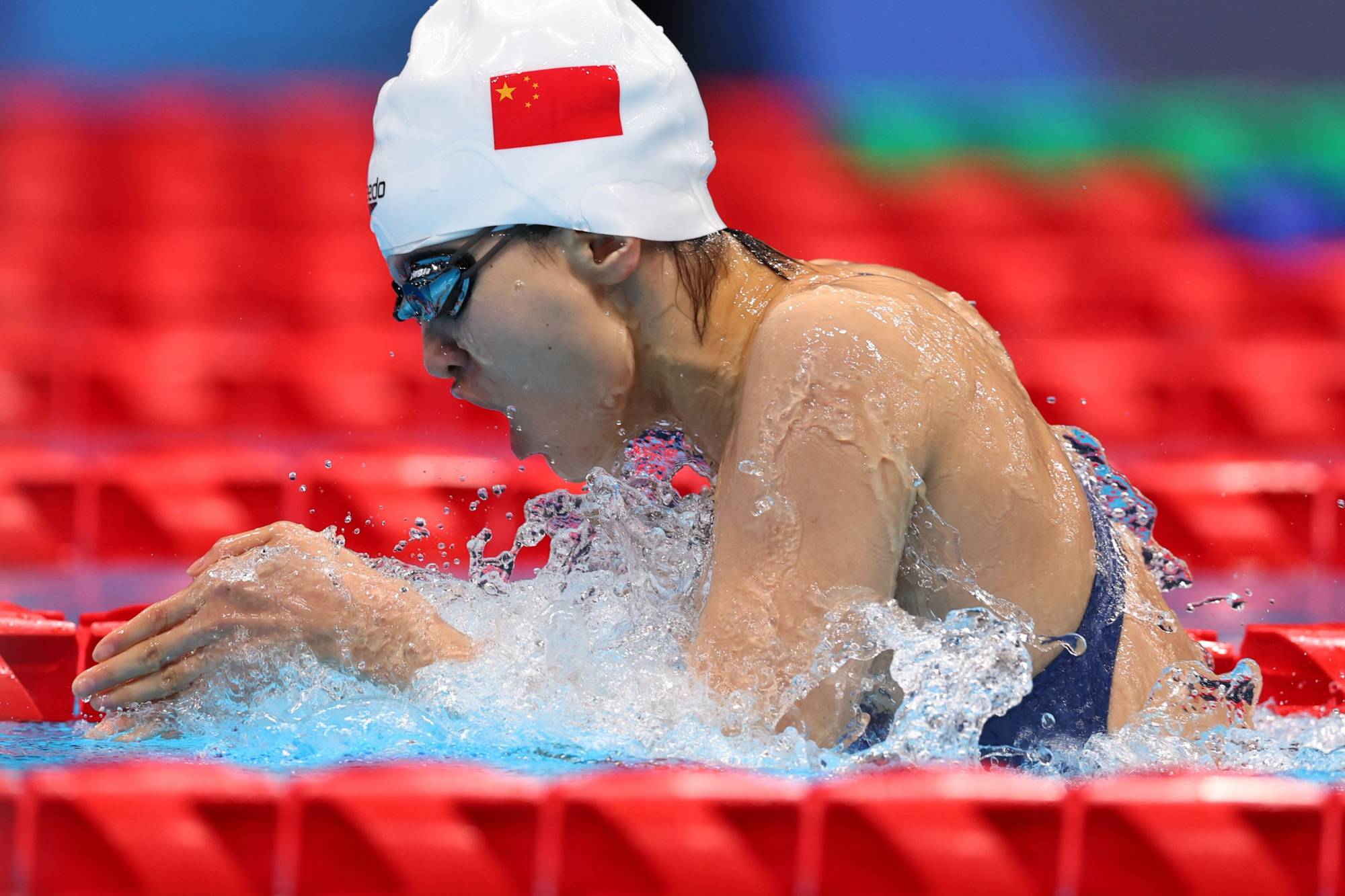 China's Jia Ma of China competes in the women's SB11 breaststroke | REUTERS