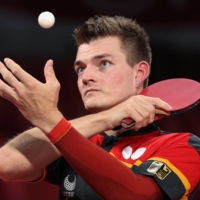 Germany\'s Thomas Schmidberger in action during the gold medal match against China in men\'s team Class 3 table tennis.  | REUTERS