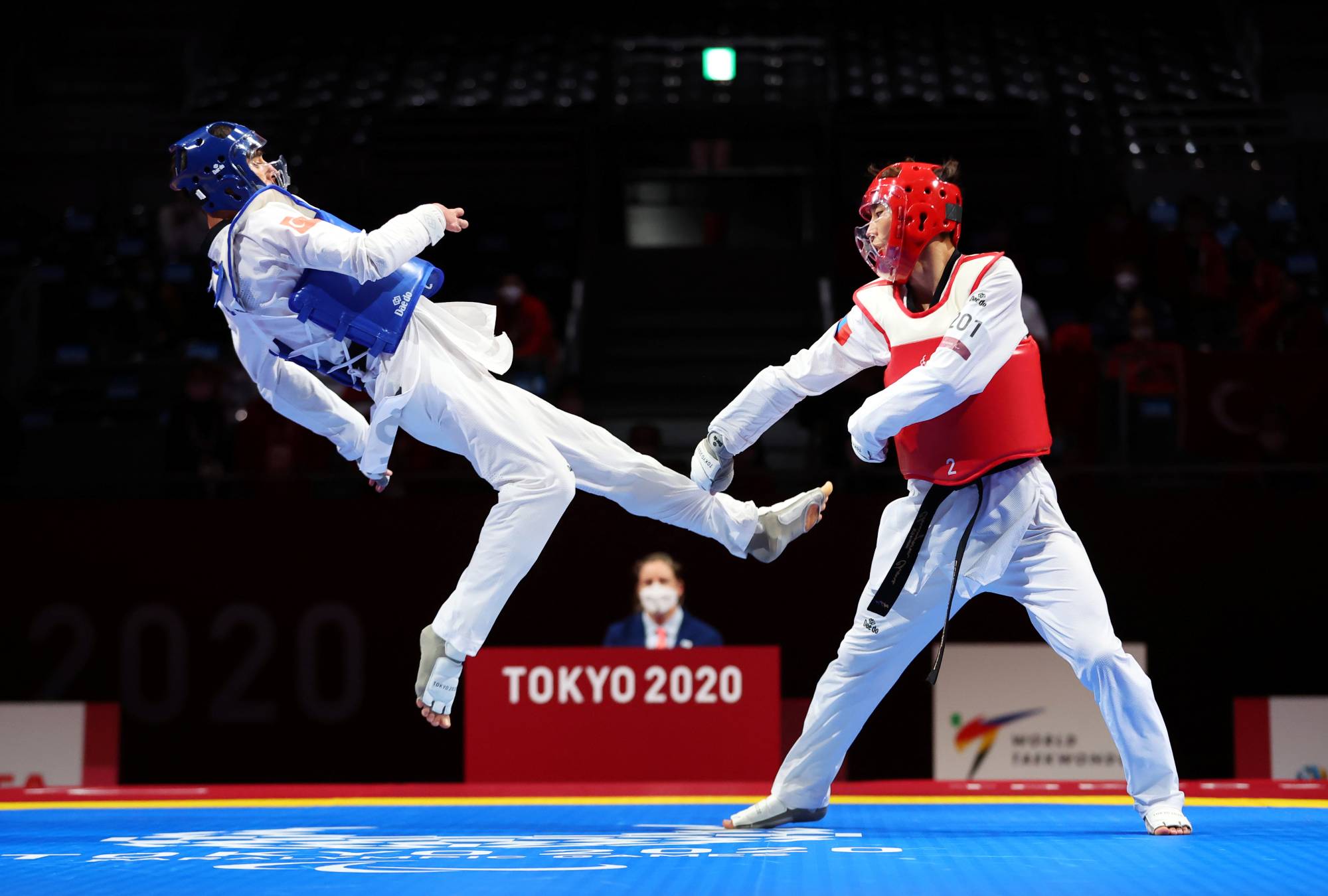 Turkey's Mahmut Bozteke in action against Mongolia's Bolor Erdene Ganbat on Thursday as taekwondo made its long-awaited debut at the Paralympics | REUTERS