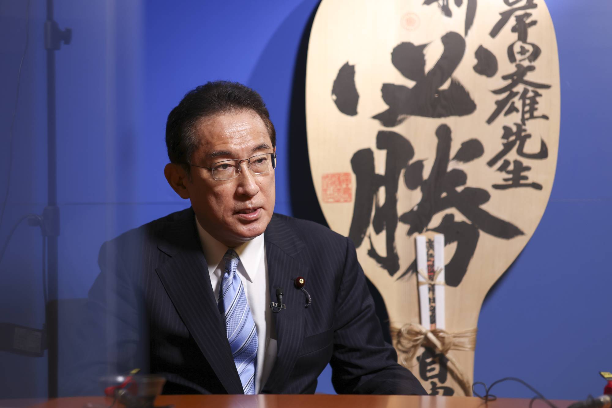 Fumio Kishida, a former foreign minister, speaks during an interview Friday in Tokyo.  | BLOOMBERG