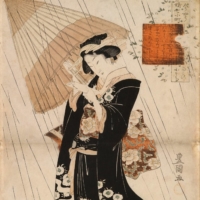 The poetess Ono no Komachi in the rain. She was one of Japan’s greatest poets and a well-known beauty. | UTAGAWA TOYOKUNI I, PUBLIC DOMAIN, VIA WIKIMEDIA COMMONS